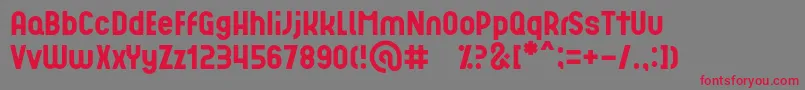 GRAFIKA TYPE 1 Font – Red Fonts on Gray Background