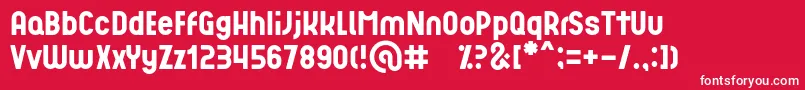 GRAFIKA TYPE 1 Font – White Fonts on Red Background