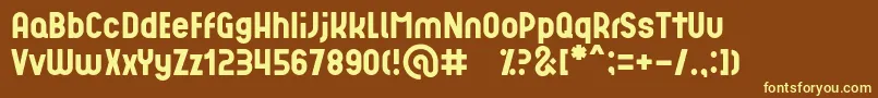 GRAFIKA TYPE 1 Font – Yellow Fonts on Brown Background