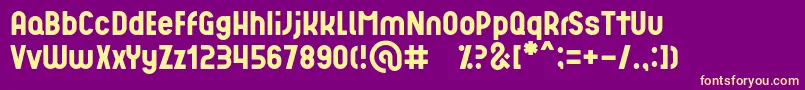 Police GRAFIKA TYPE 1 – polices jaunes sur fond violet