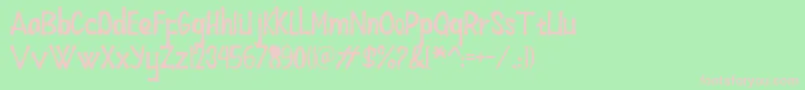 Grafina Font – Pink Fonts on Green Background