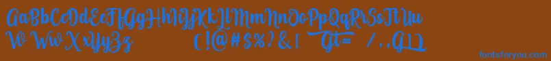 Шрифт Grafiteg free – синие шрифты на коричневом фоне