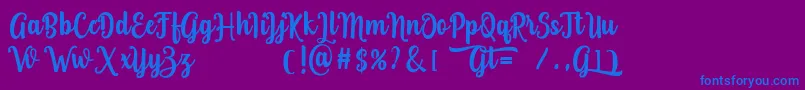 Grafiteg free Font – Blue Fonts on Purple Background