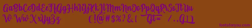 Grafiteg free Font – Purple Fonts on Brown Background