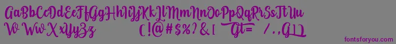 Grafiteg free Font – Purple Fonts on Gray Background