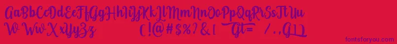 Grafiteg free Font – Purple Fonts on Red Background