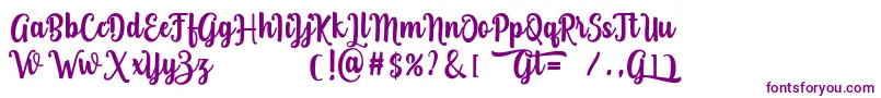 Grafiteg free Font – Purple Fonts on White Background