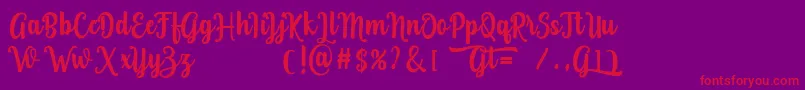 Grafiteg free-Schriftart – Rote Schriften auf violettem Hintergrund