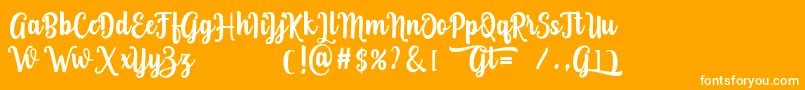 Шрифт Grafiteg free – белые шрифты на оранжевом фоне