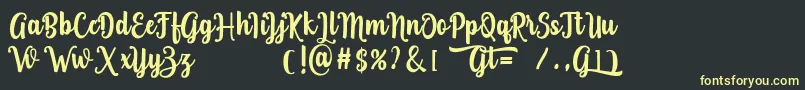 Fonte Grafiteg free – fontes amarelas em um fundo preto