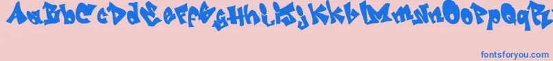 GRAFITI   jedagraphicx Font – Blue Fonts on Pink Background