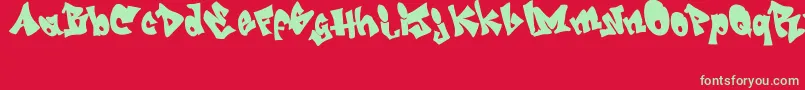 GRAFITI   jedagraphicx Font – Green Fonts on Red Background