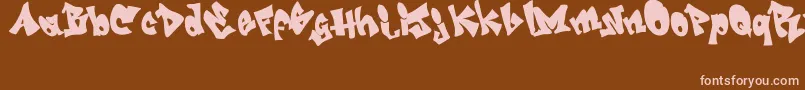 Шрифт GRAFITI   jedagraphicx – розовые шрифты на коричневом фоне