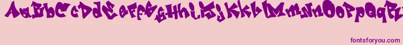 GRAFITI   jedagraphicx Font – Purple Fonts on Pink Background