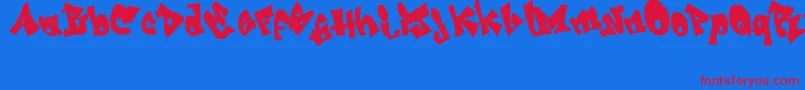 GRAFITI   jedagraphicx Font – Red Fonts on Blue Background