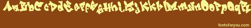 GRAFITI   jedagraphicx Font – Yellow Fonts on Brown Background