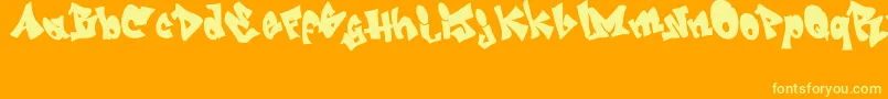 GRAFITI   jedagraphicx Font – Yellow Fonts on Orange Background