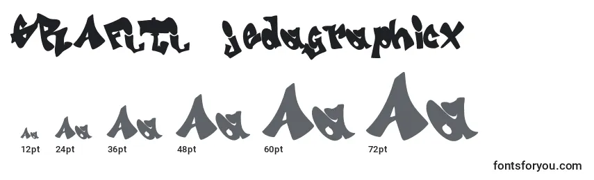 Größen der Schriftart GRAFITI   jedagraphicx