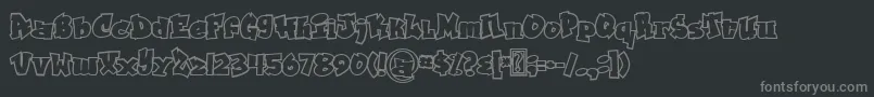 Шрифт Grafitty outline – серые шрифты на чёрном фоне