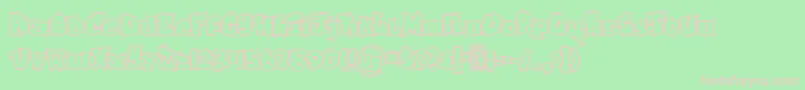 Grafitty outline Font – Pink Fonts on Green Background