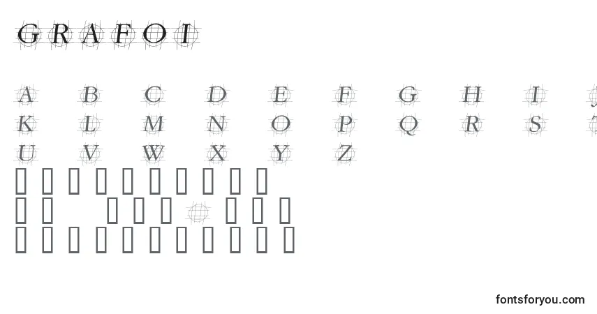 Schriftart GRAFOI   (128345) – Alphabet, Zahlen, spezielle Symbole
