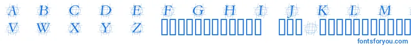 フォントGRAFOI   – 白い背景に青い文字