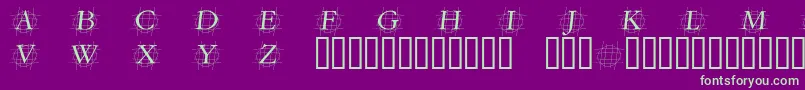 フォントGRAFOI   – 紫の背景に緑のフォント