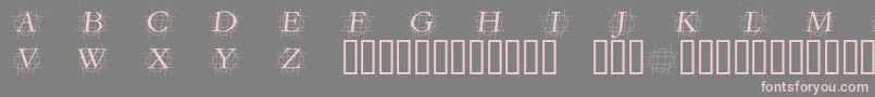 フォントGRAFOI   – 灰色の背景にピンクのフォント