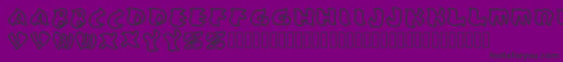 Grafooutline Regular-Schriftart – Schwarze Schriften auf violettem Hintergrund