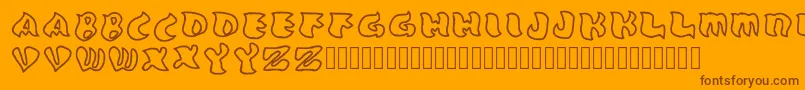 Grafooutline Regular Font – Brown Fonts on Orange Background