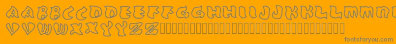 Grafooutline Regular Font – Gray Fonts on Orange Background