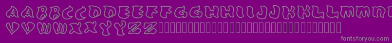 Grafooutline Regular-Schriftart – Graue Schriften auf violettem Hintergrund