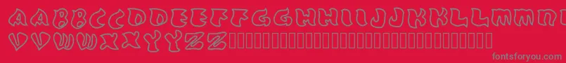 Grafooutline Regular Font – Gray Fonts on Red Background