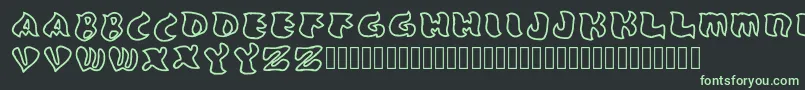 Grafooutline Regular Font – Green Fonts on Black Background