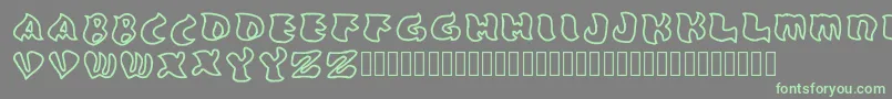 Grafooutline Regular Font – Green Fonts on Gray Background