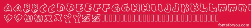 Grafooutline Regular Font – Pink Fonts on Red Background