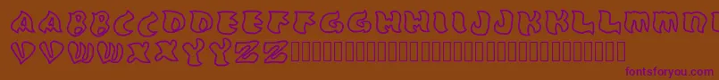 Grafooutline Regular Font – Purple Fonts on Brown Background