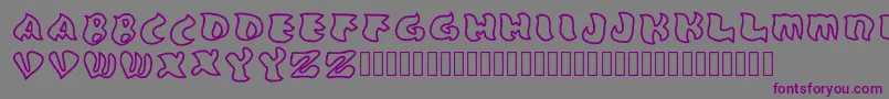 Grafooutline Regular Font – Purple Fonts on Gray Background