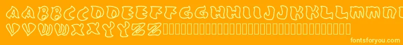 More about Grafooutline Regular Font Grafooutline Regular Font – Yellow Fonts on Orange Background
