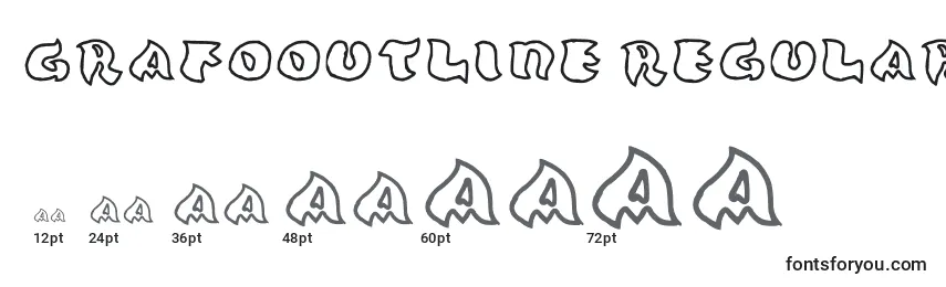 Größen der Schriftart Grafooutline Regular