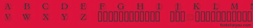 GRAFRM   Font – Black Fonts on Red Background