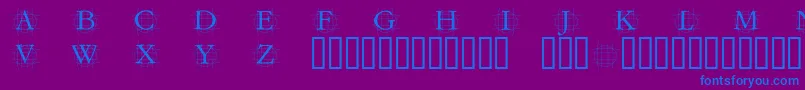 GRAFRM   Font – Blue Fonts on Purple Background