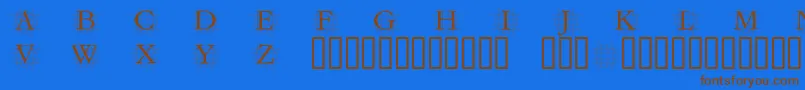 More about GRAFRM Font GRAFRM Font – Brown Fonts on Blue Background