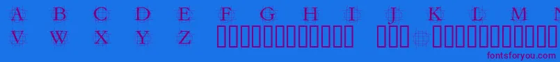 GRAFRM   Font – Purple Fonts on Blue Background