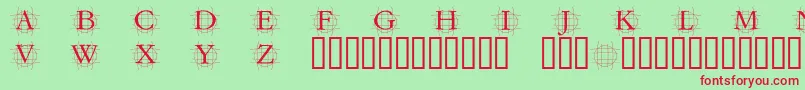 GRAFRM   Font – Red Fonts on Green Background