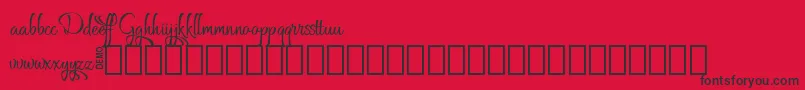 Grafyk Demo Font – Black Fonts on Red Background