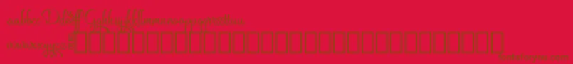 Grafyk Demo Font – Brown Fonts on Red Background