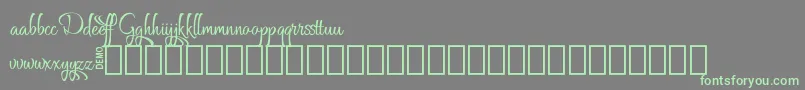 Czcionka Grafyk Demo – zielone czcionki na szarym tle
