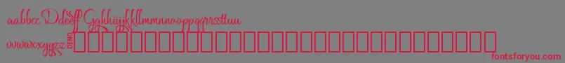 Grafyk Demo Font – Red Fonts on Gray Background