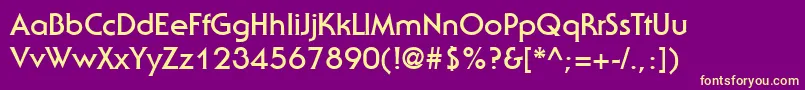 StaidGothicBold Font – Yellow Fonts on Purple Background